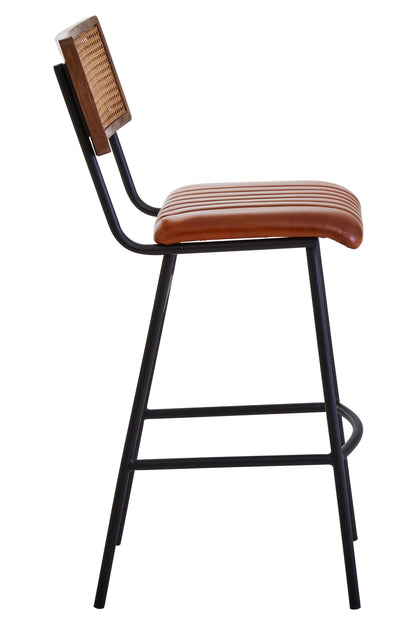 Buffalo Tan Leather Bar Chair