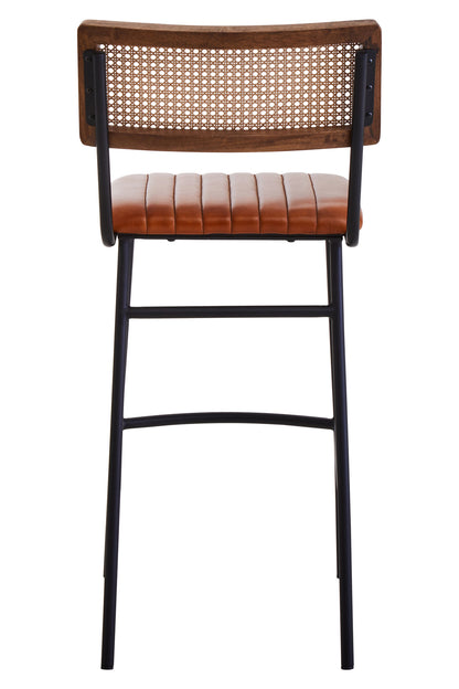 Buffalo Tan Leather Bar Chair