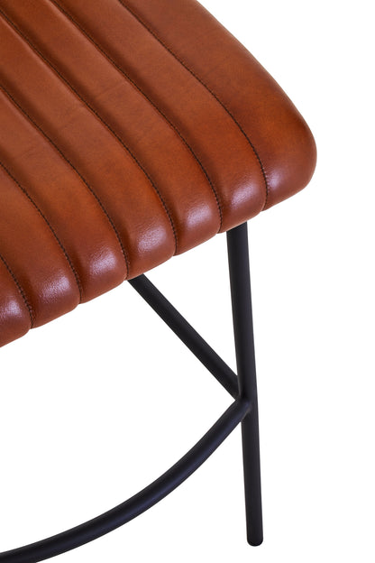 Buffalo Tan Leather Bar Chair