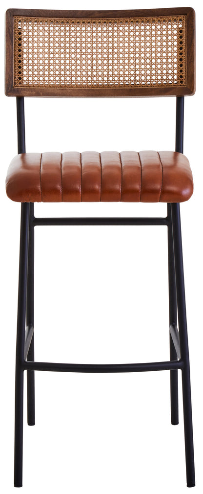 Buffalo Tan Leather Bar Chair