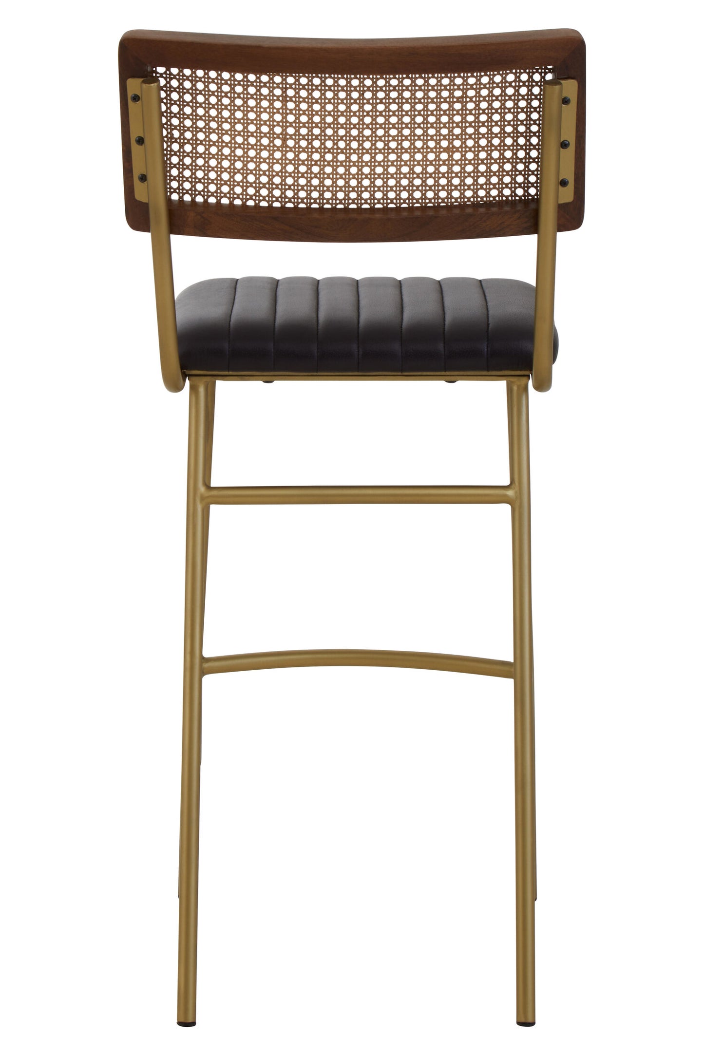 Buffalo Black Leather Bar Chair