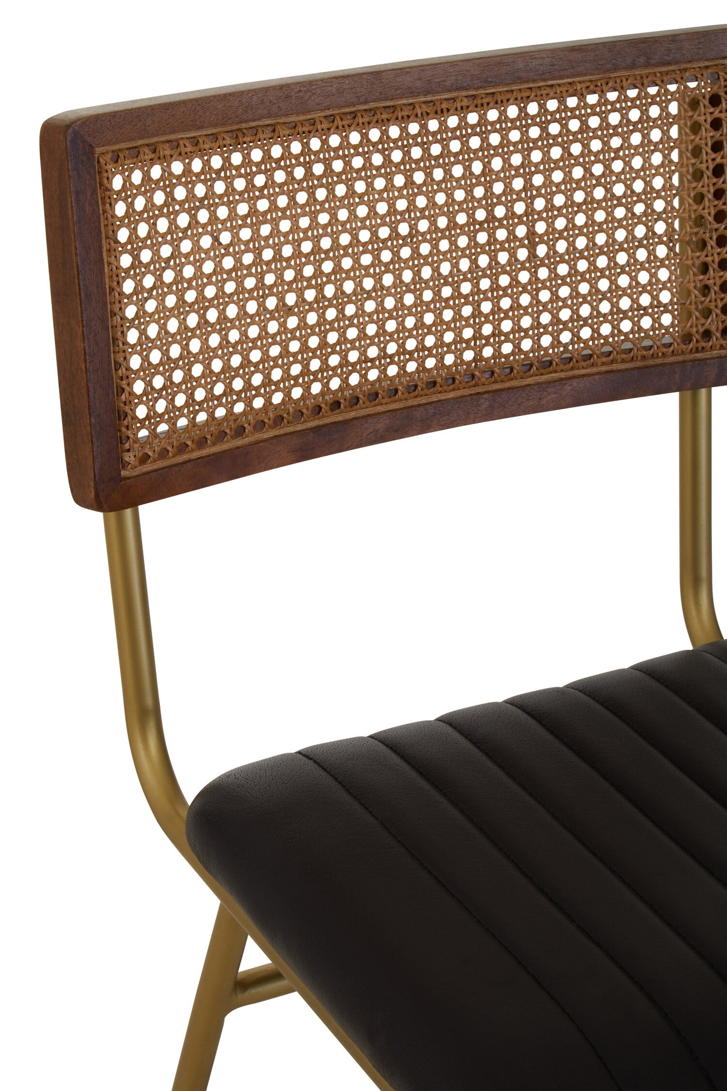 Buffalo Black Leather Bar Chair