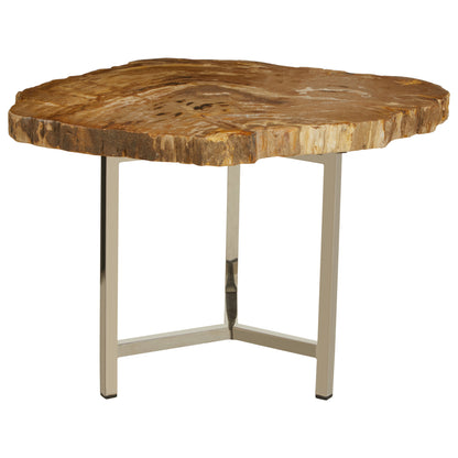 Paulo Small Petrified Wood Side Table