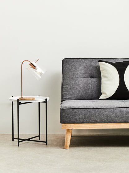 Stockholm Shiny Copper Curved Table Lamp