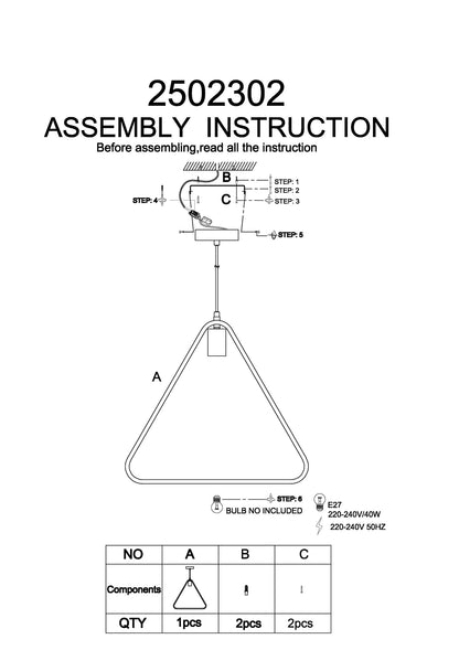 Industrial Black Triangle Pendant Light