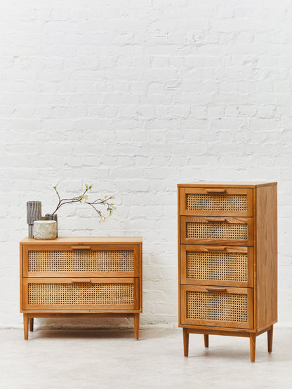 Austin and Oak Wood Chest 4 Drawers