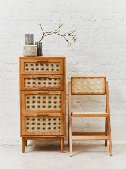 Austin and Oak Wood Chest 4 Drawers