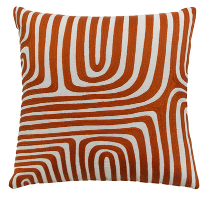 The Edit Rust White Decorative Cushion