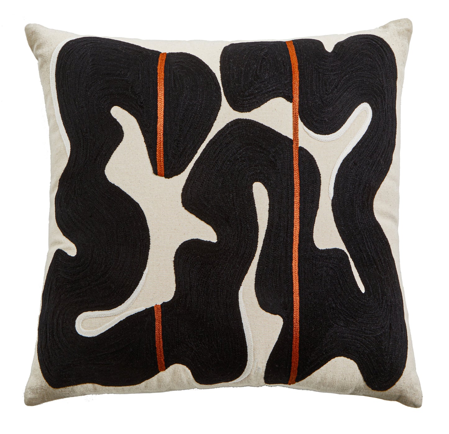 The Edit Black Beige Decorative Cushion | Bali & Blue