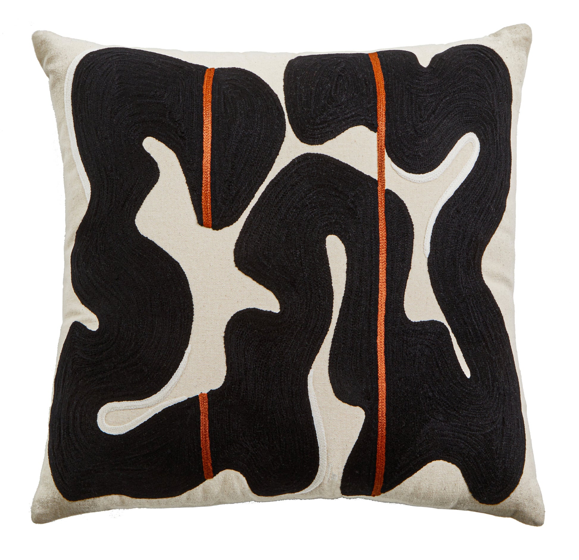 The Edit Black Beige Decorative Cushion | Bali & Blue