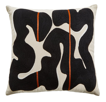 The Edit Black Beige Decorative Cushion | Bali & Blue