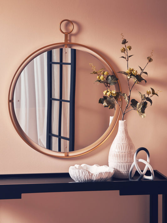 Arabia Luxe Gold Wall Mirror with Ring