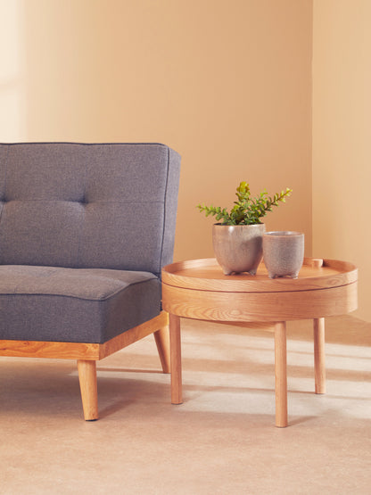 Sherman Revolving Top Side Table with Storage