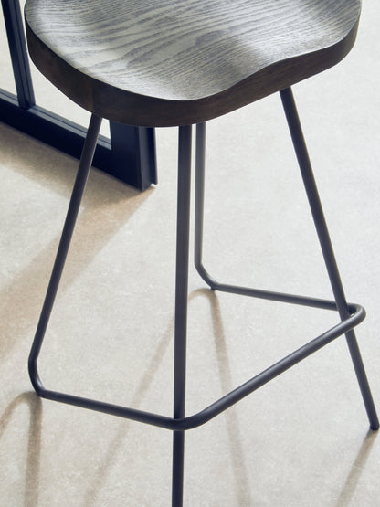 Industrial Elm Wood Bar Stool