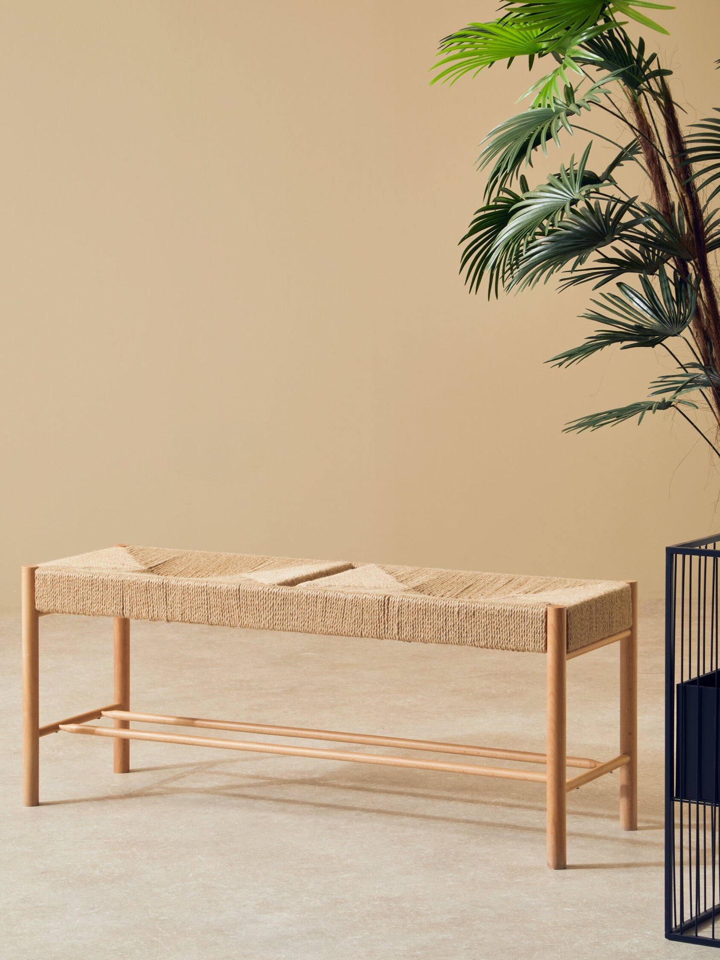 Bali Natural Rope Beechwood Dining Bench