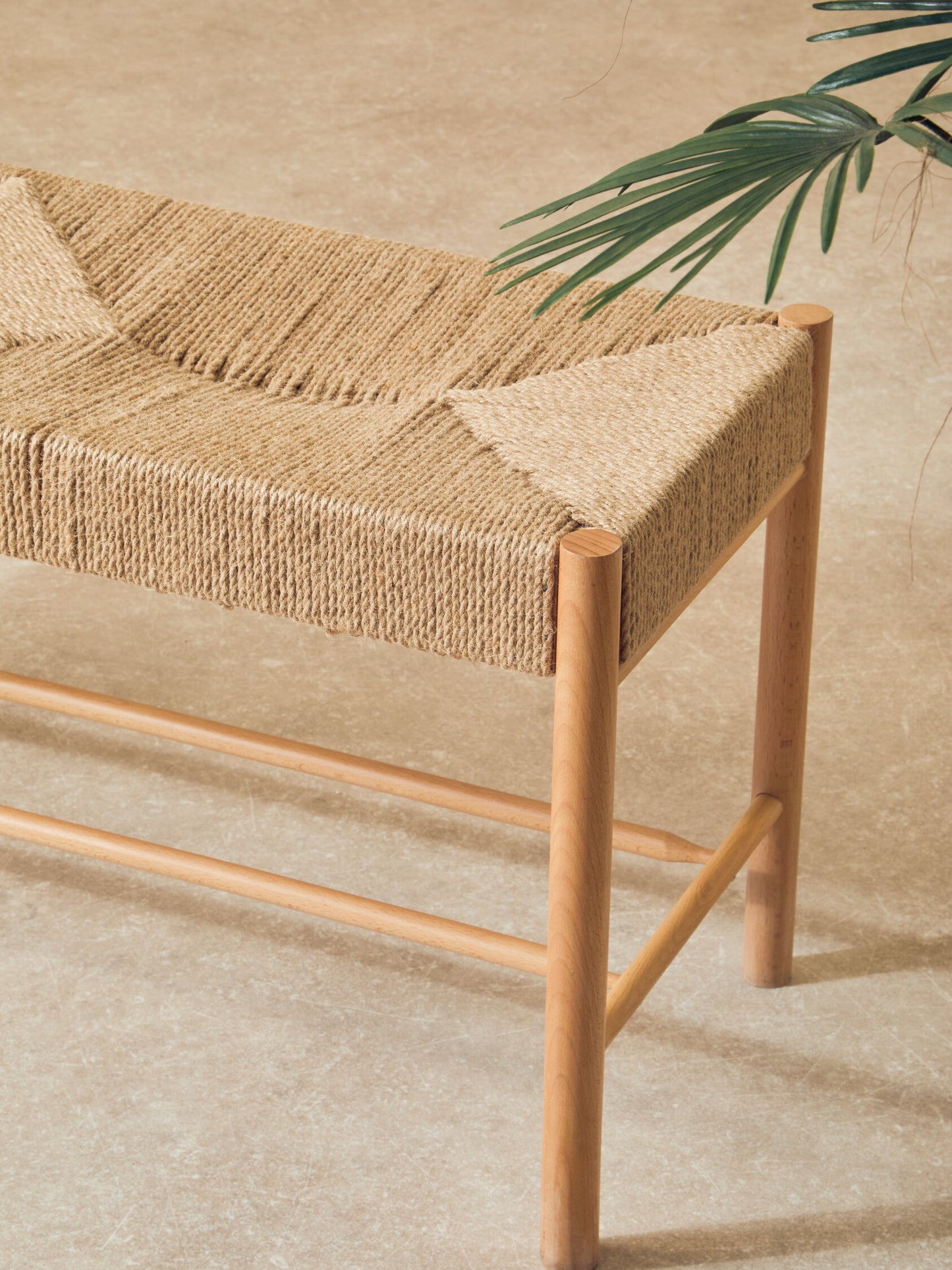 Bali Natural Rope Beechwood Dining Bench