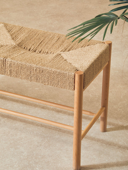 Bali Natural Rope Beechwood Dining Bench