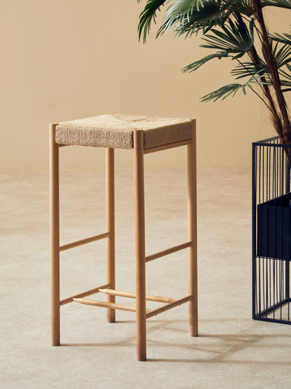 Bali Natural Rope Weave Bar Stool