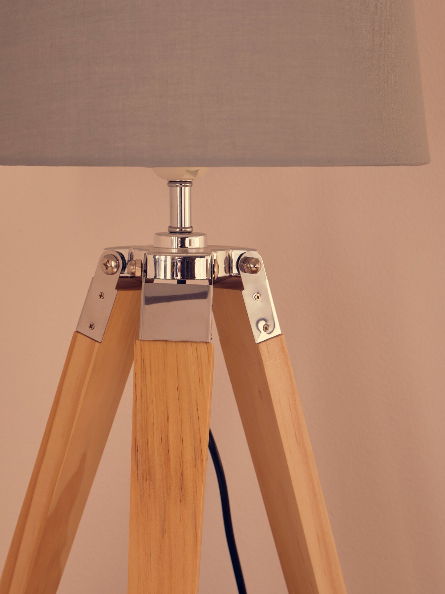 Murray Light Wood Tripod Table Lamp