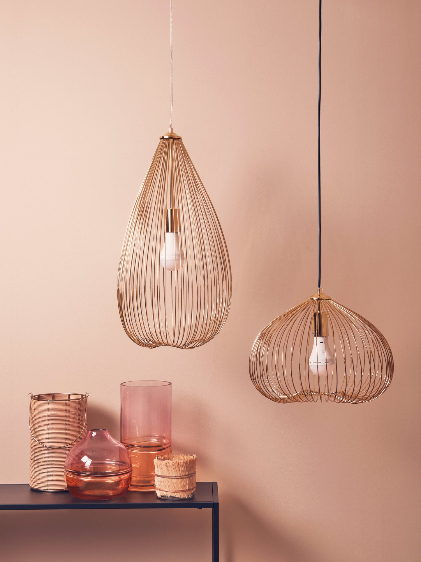 Industrial Gold Metal 1 Bulb Pendant Light