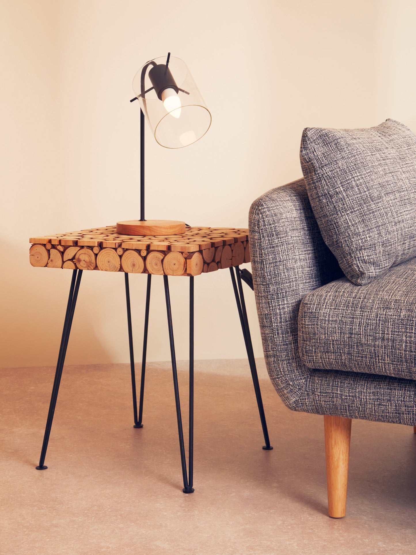 Stockholm Matte Black Curved Table Lamp