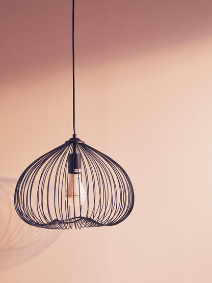 Industrial Black Metal Pendant Light