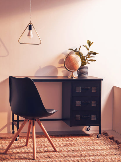 Industrial Gold Triangle Pendant Light