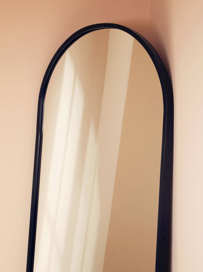 Aramis Industrial Black Frame Large Arch Wall Mirror