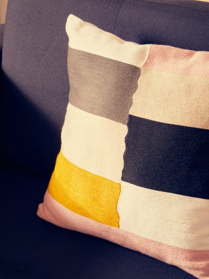 Nomad Ozella Colour Block Design Square Cushion