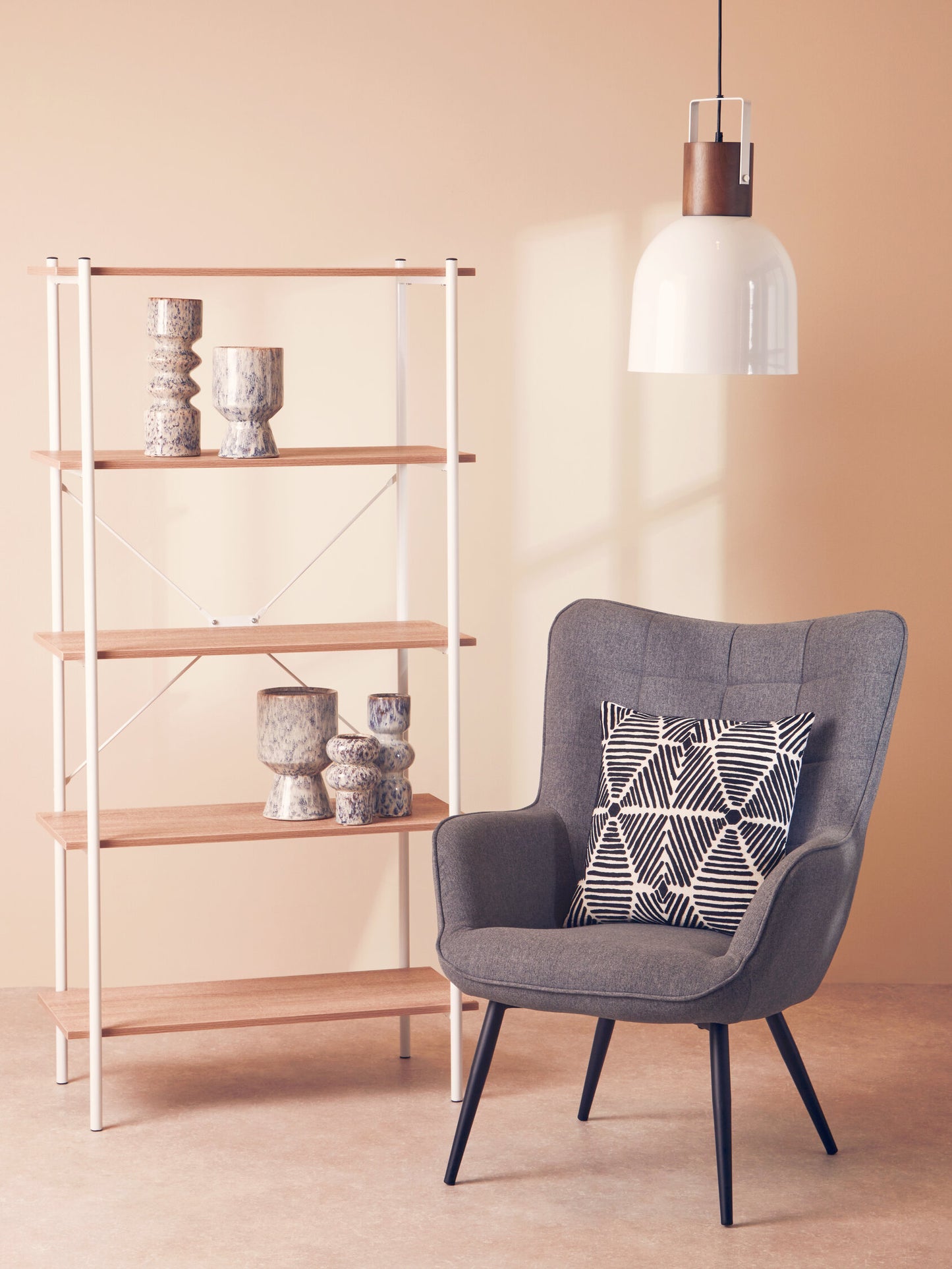 The Edit Black White Square Embroidered Cushion