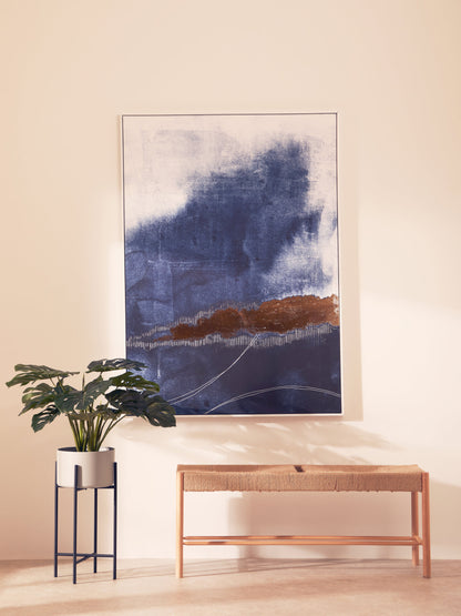 Galleria Blue Gold Abstract Wall Art