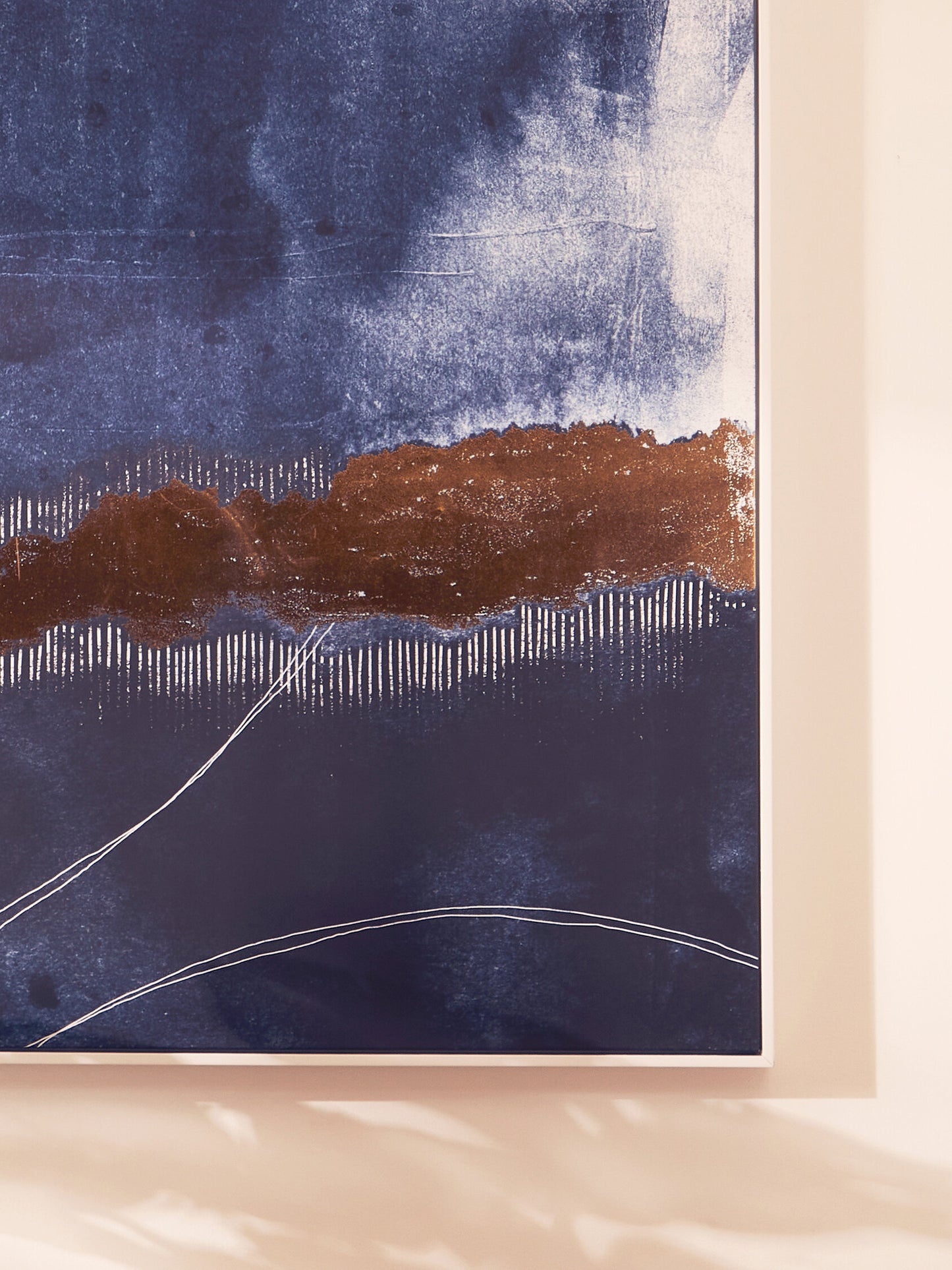 Galleria Blue Gold Abstract Wall Art