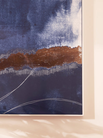 Galleria Blue Gold Abstract Wall Art