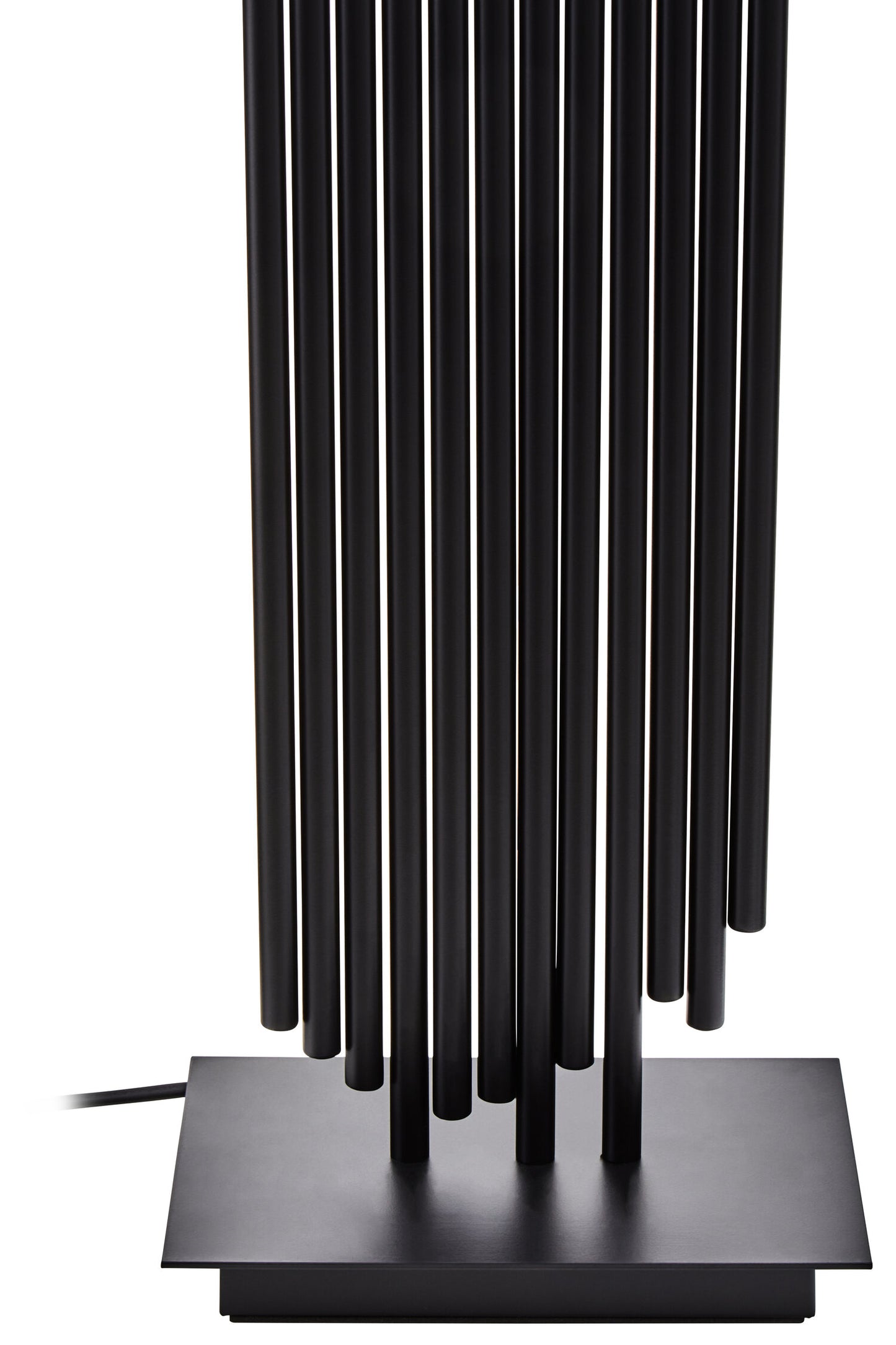 Mario Black Table Lamp with White Linen Shade
