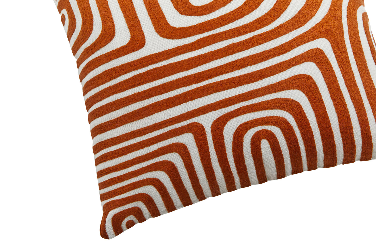 The Edit Rust White Decorative Cushion