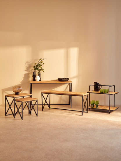 Alexander Parquet Fir Wood Console Table
