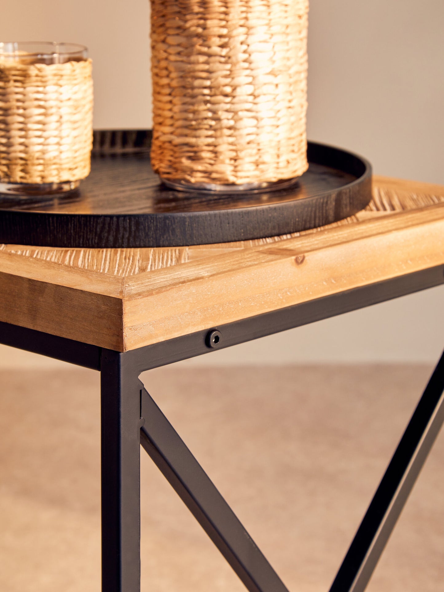 Alexander Parquet Fir Wood Coffee Table
