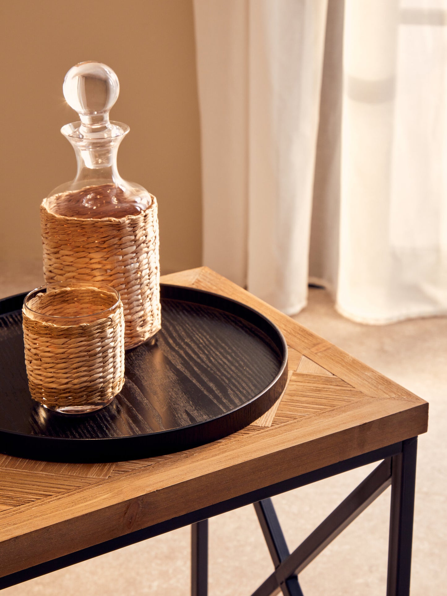 Alexander Parquet Fir Wood Coffee Table