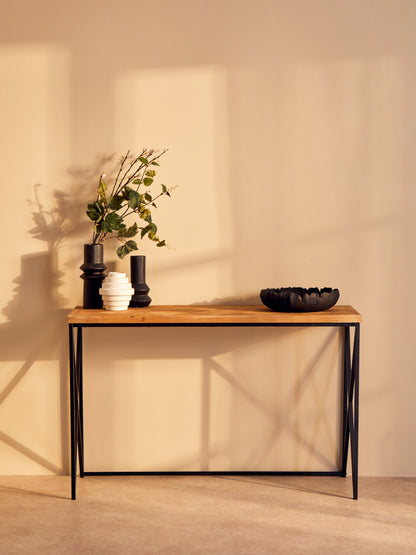 Alexander Parquet Fir Wood Console Table