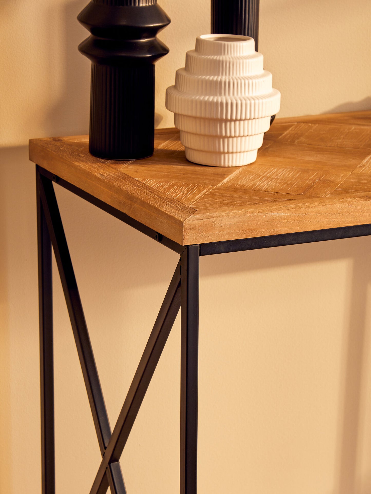 Alexander Parquet Fir Wood Console Table