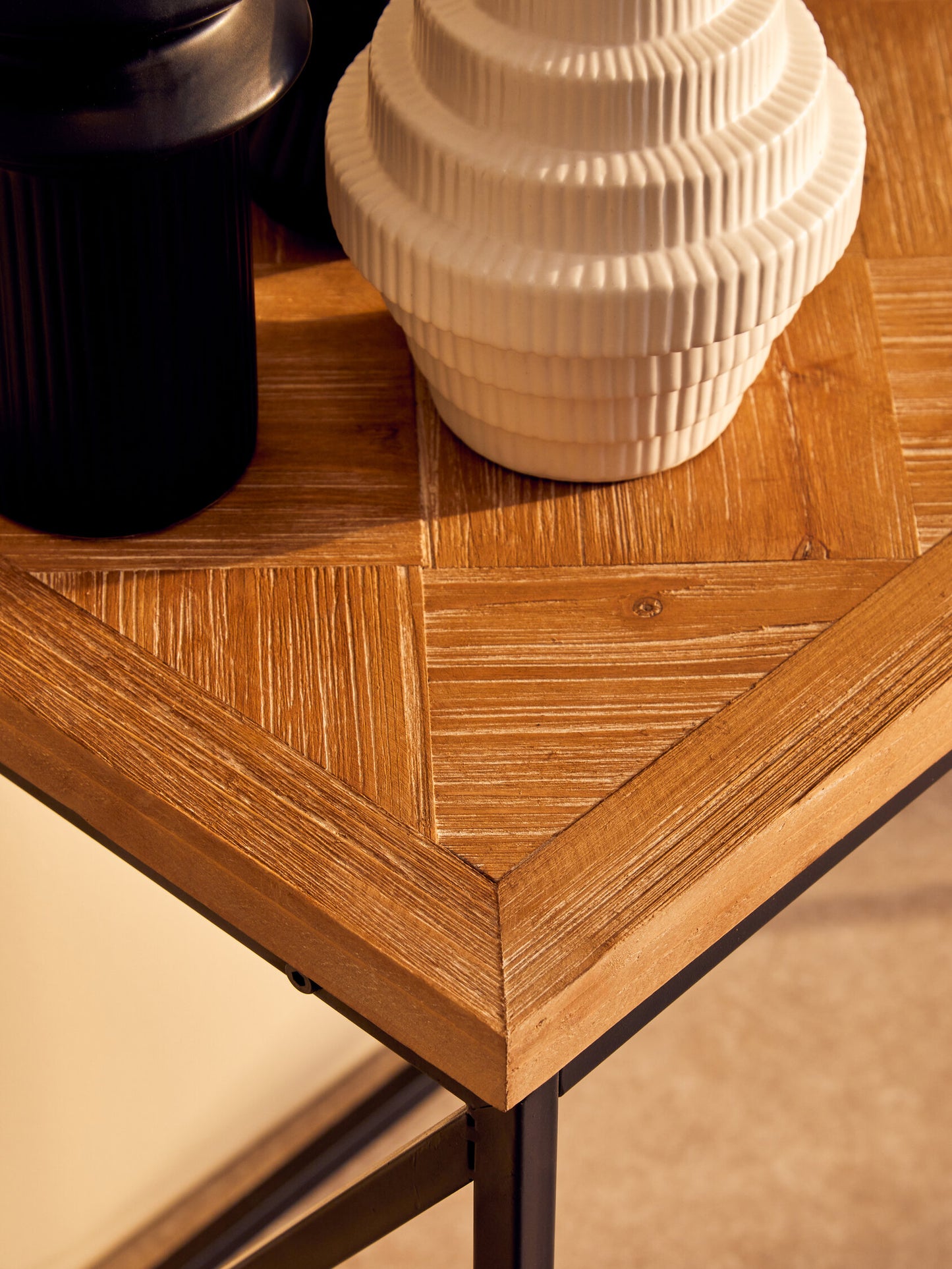 Alexander Parquet Fir Wood Console Table