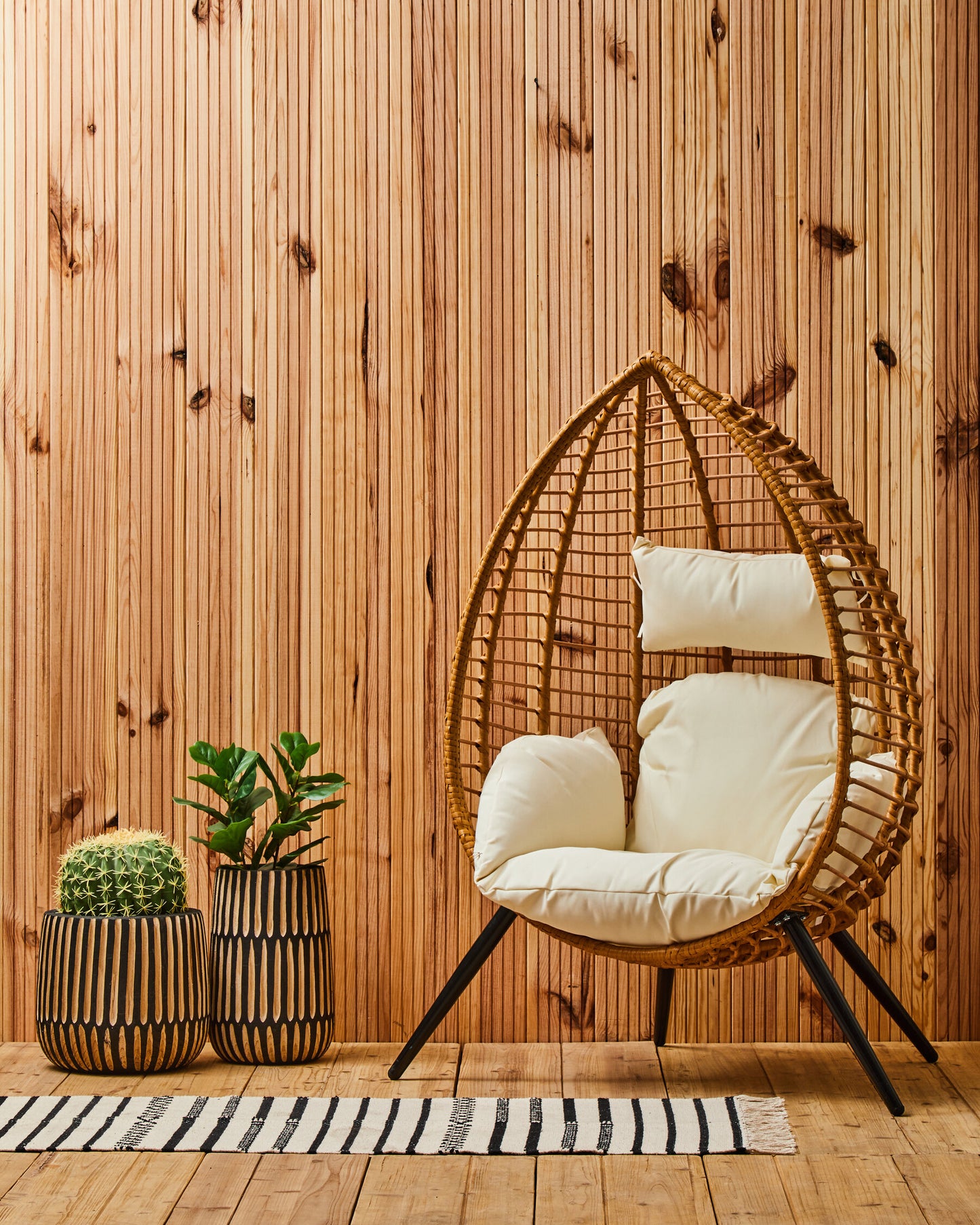 Lombok Natural Rattan Effect Egg Chair