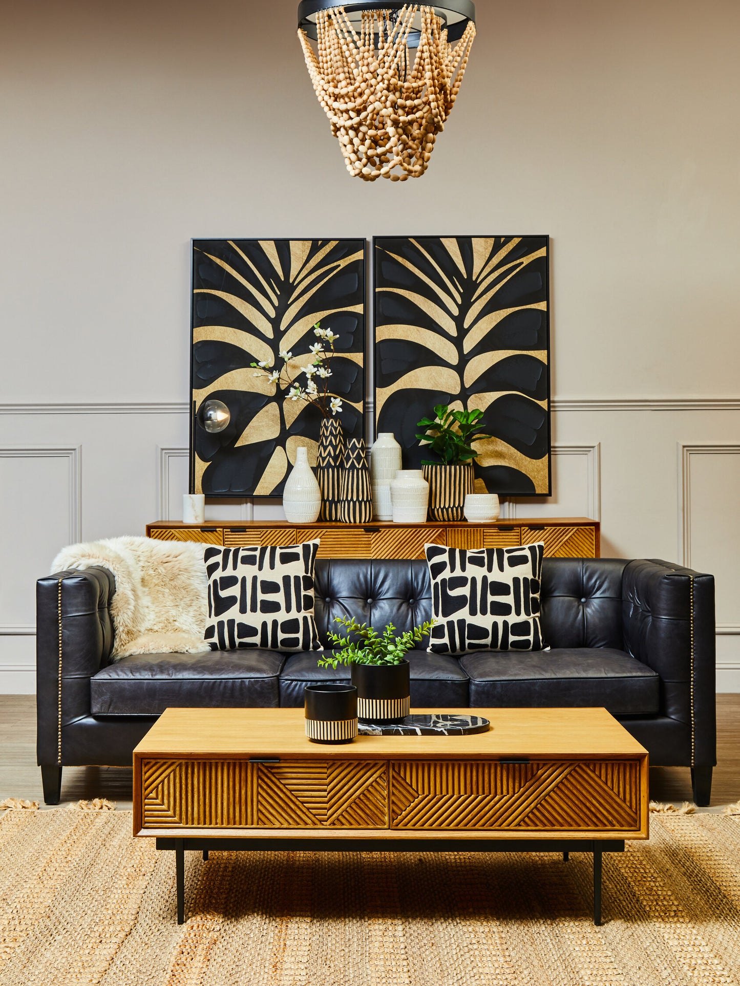 Bayou Wooden Beads Chandelier