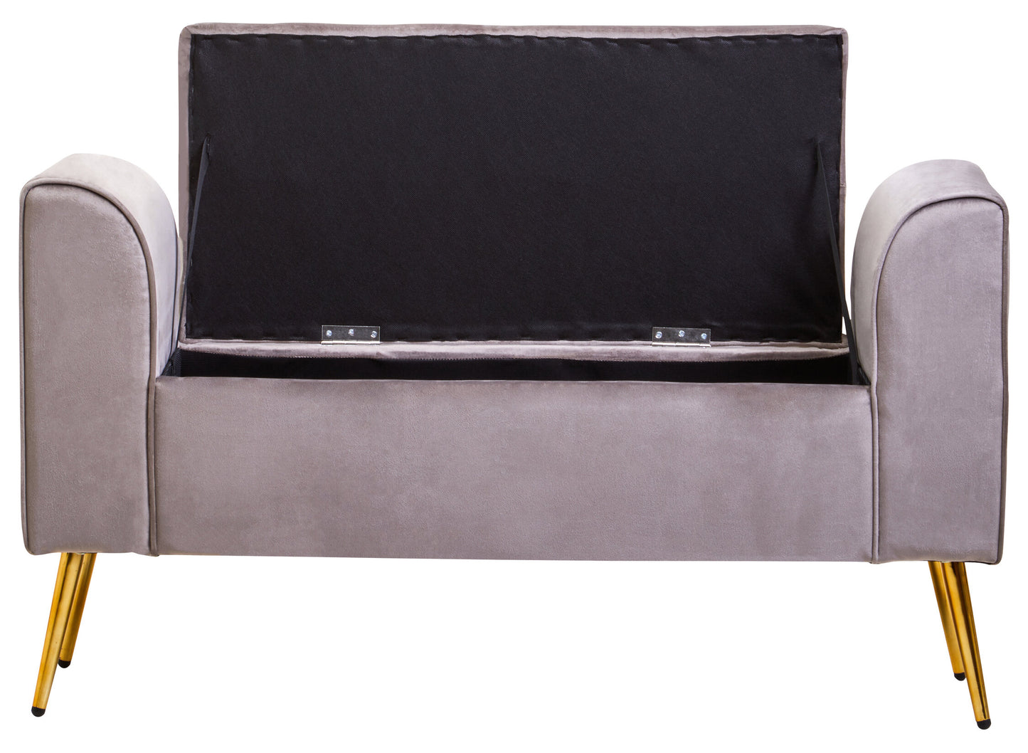 Marylin Mink Velvet Ottoman Storage Bench | Bali & Blue