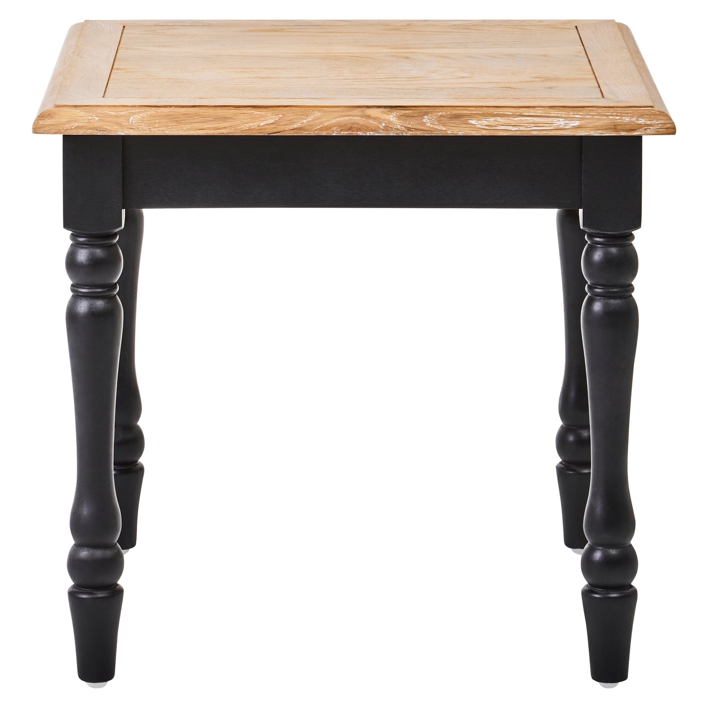 Davenport Grey Wash and Antique Black Square Side Table | Bali & Blue