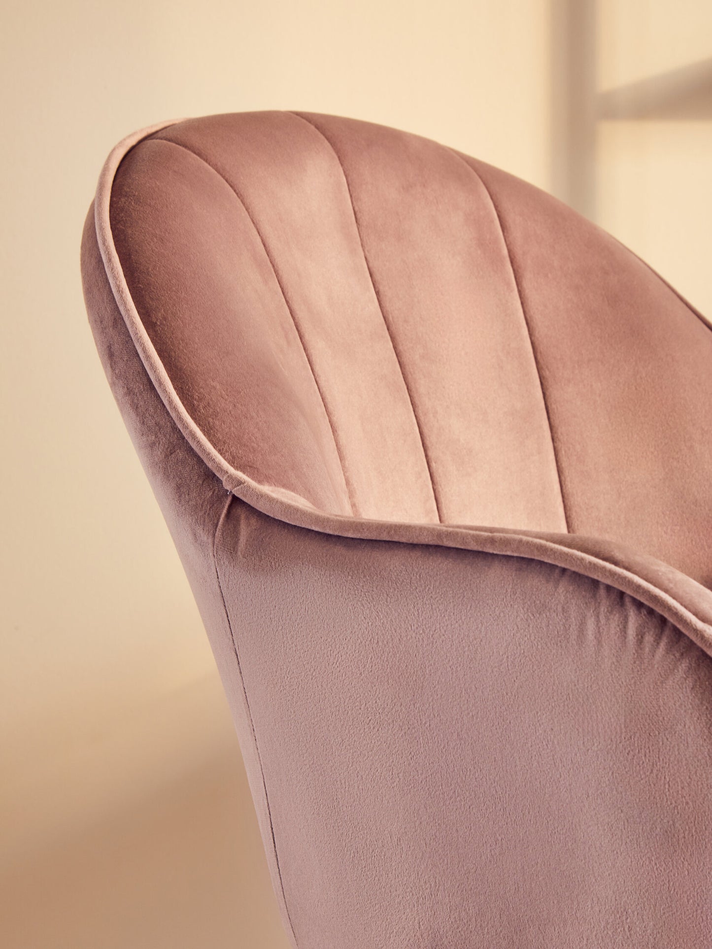 Amara Pink Velvet And Gold Home Office Chair