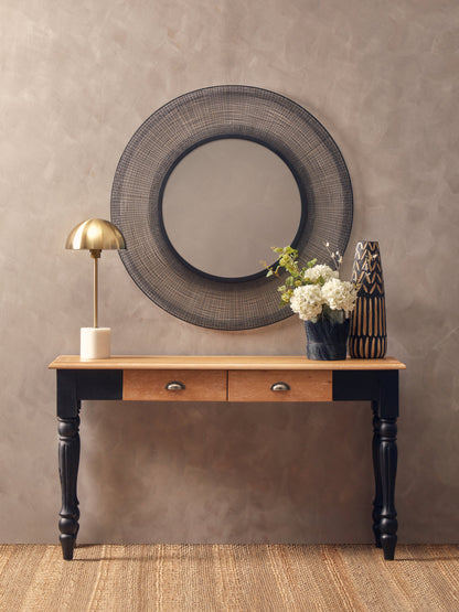Davenport Grey Wash and Antique Black Console Table