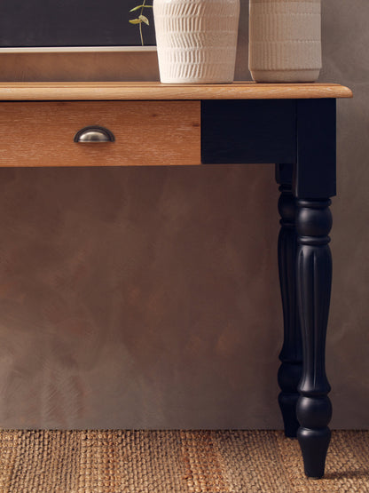 Davenport Grey Wash and Antique Black Console Table