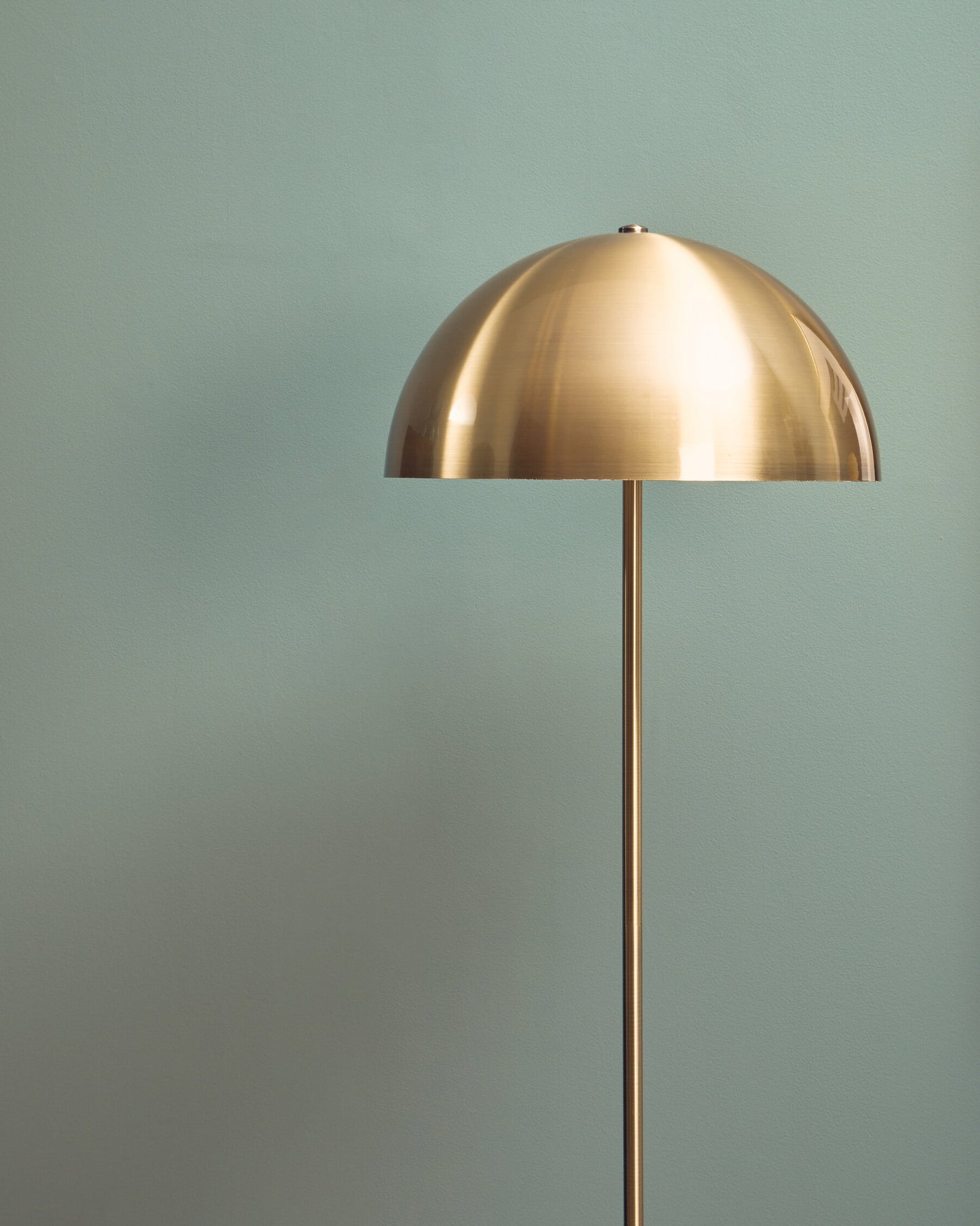Belvedere Brushed Brass Black Marble Floor Lamp