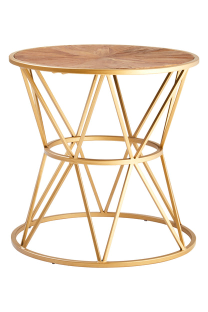 Hestia Gold Starburst Round Side Table